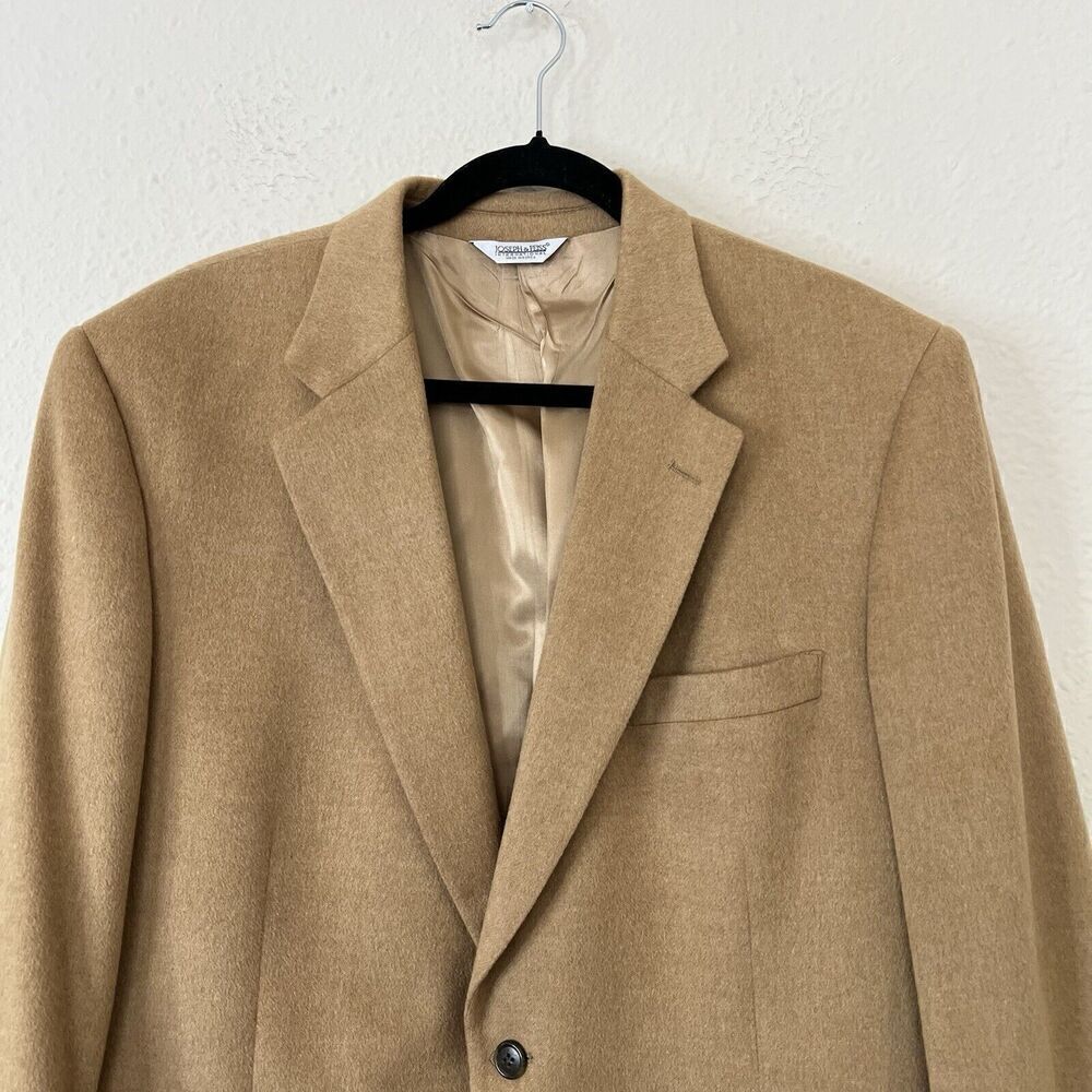 JOSEPH FEISS Mens Camel Hair Blazer Suit Size 46L Sport Coat Casual Jacket - Picture 2 of 12
